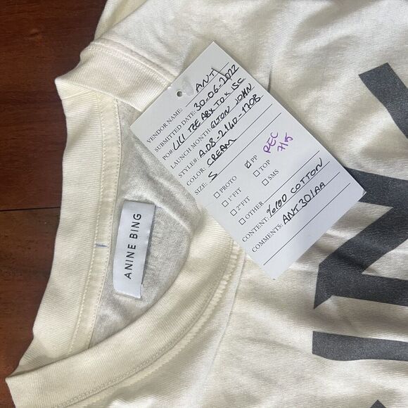 Anine Bing Lili Tee AB X TO X Iscreamcolour Elton John Small Sample NEW - Picture 4 of 7